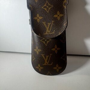 Louis Vuitton Monogram Eyewear Pouch in Brown and Gold